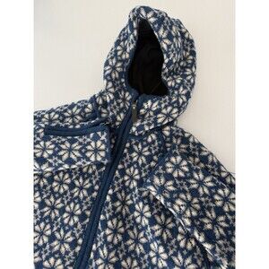 Icewear Fair Isle Wool Hooded Full Zip Sweater Cardigan Jacket Iceland Size XL